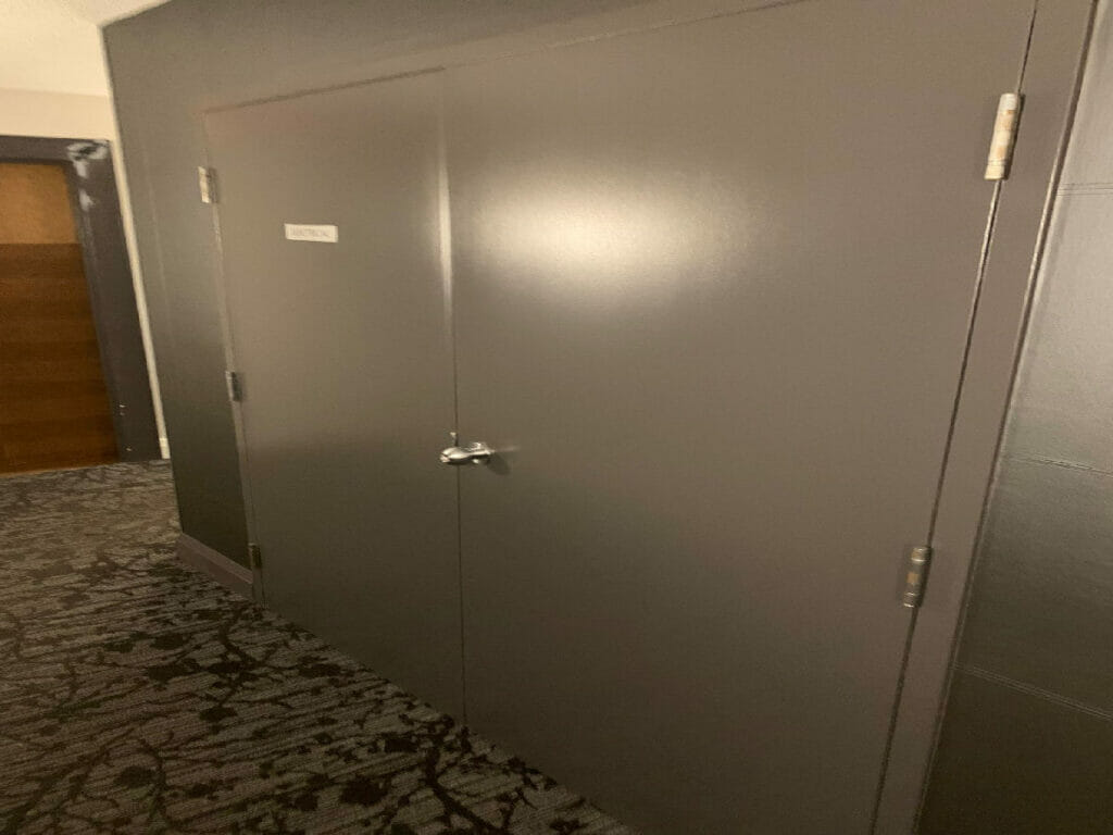 Including a medium-sized door that has been renovated and a carpet that has been cleaned and dried by Desa Contracting, Restoration and Janitorial Services at REAN HALLWAY,Toronto.